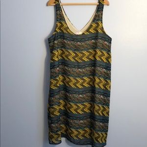 Francesca’s tribal print shift dress